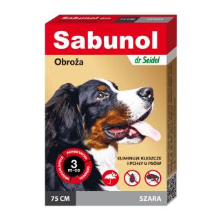 Sabunol gpi obroża szara przeciw pchłom i kleszczom dla psów 50 cm